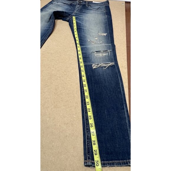 RAG & BONE Women Distressed Jeans 27 THE DRE BOYFRIEND Low Rise Blue - Picture 10 of 16